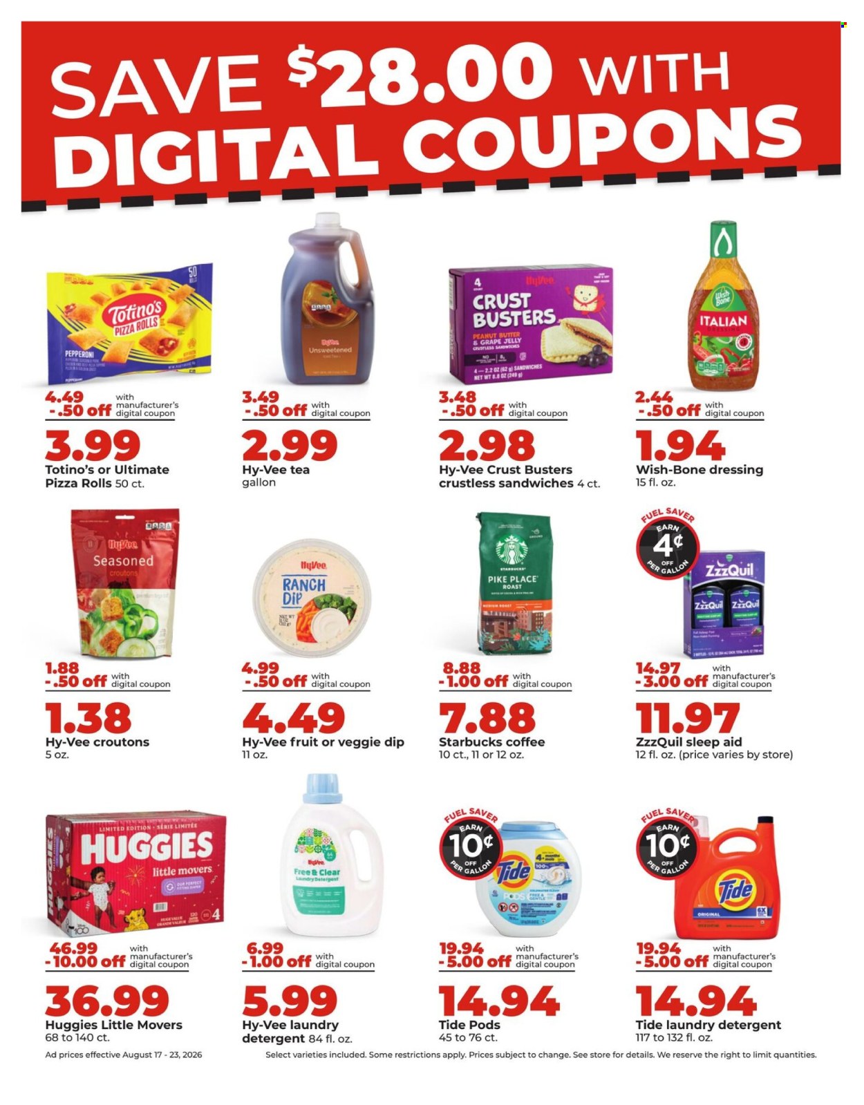 Hy-Vee ad  - 08.17.2026 - 08.23.2026. Page 8