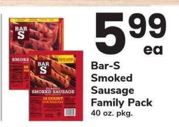 Bar S Smoked Sausage Family Pack