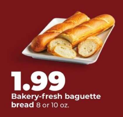 Bakery-fresh baguette bread