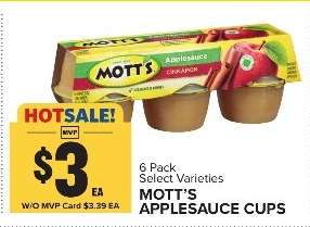 Mott's Applesauce Cups