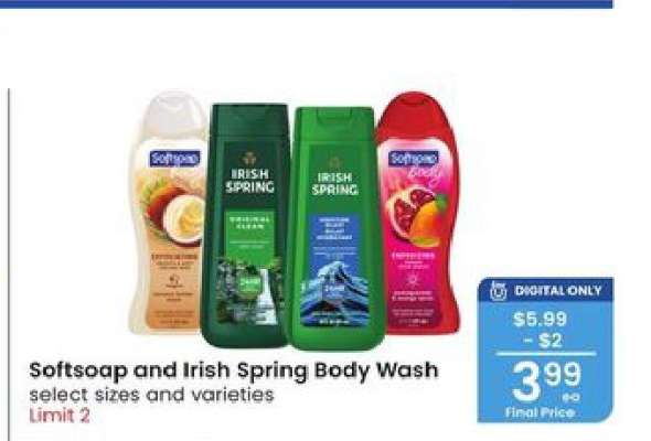 Softsoap and Irish Spring Body Wash
