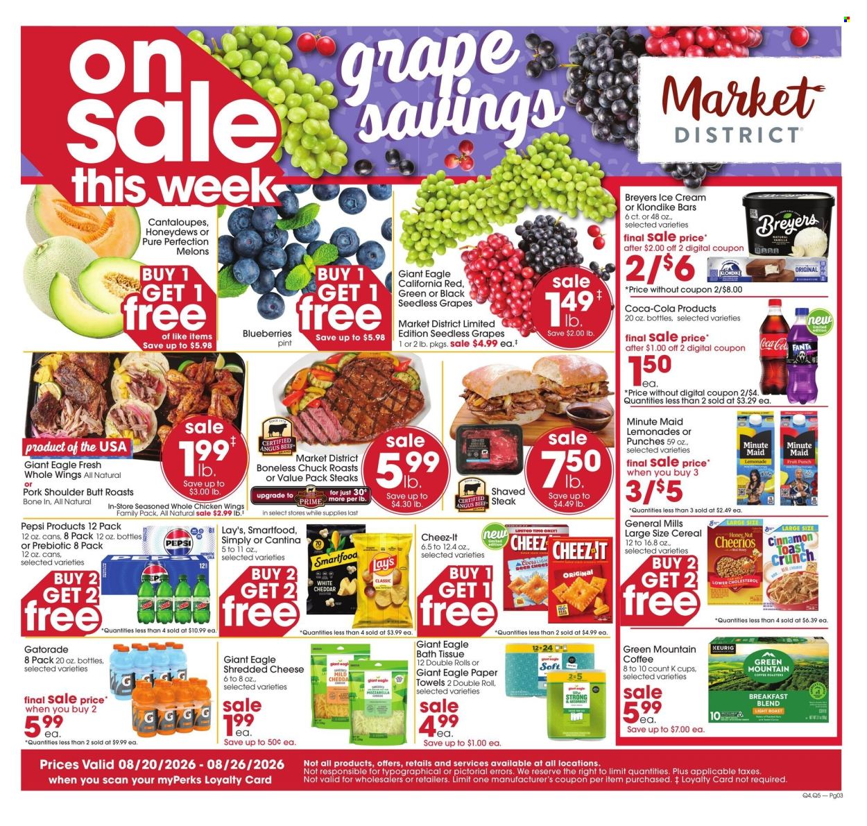 Giant Eagle ad  - 08.20.2026 - 08.26.2026. Page 1