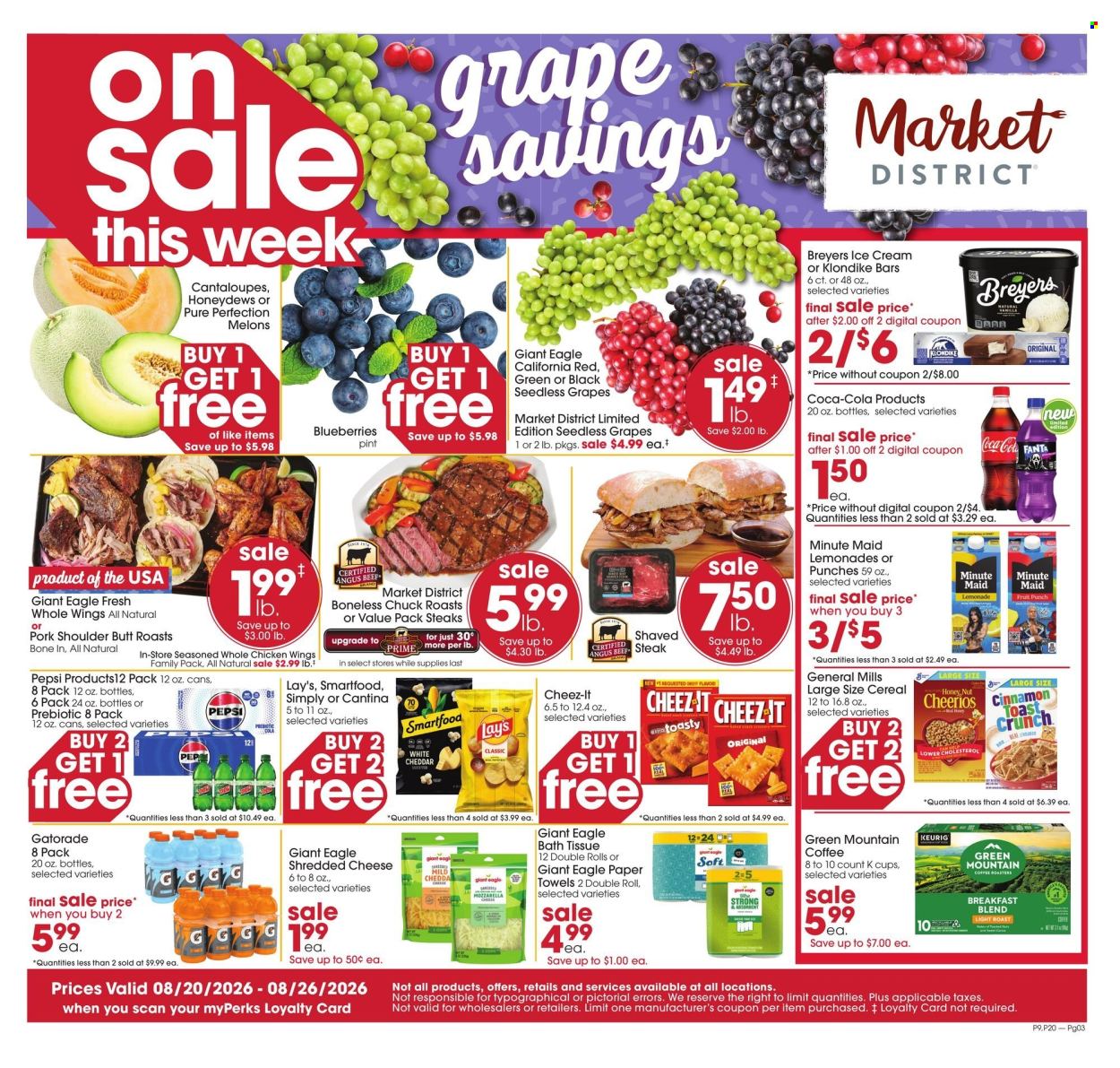 Giant Eagle ad  - 08.20.2026 - 08.26.2026. Page 1