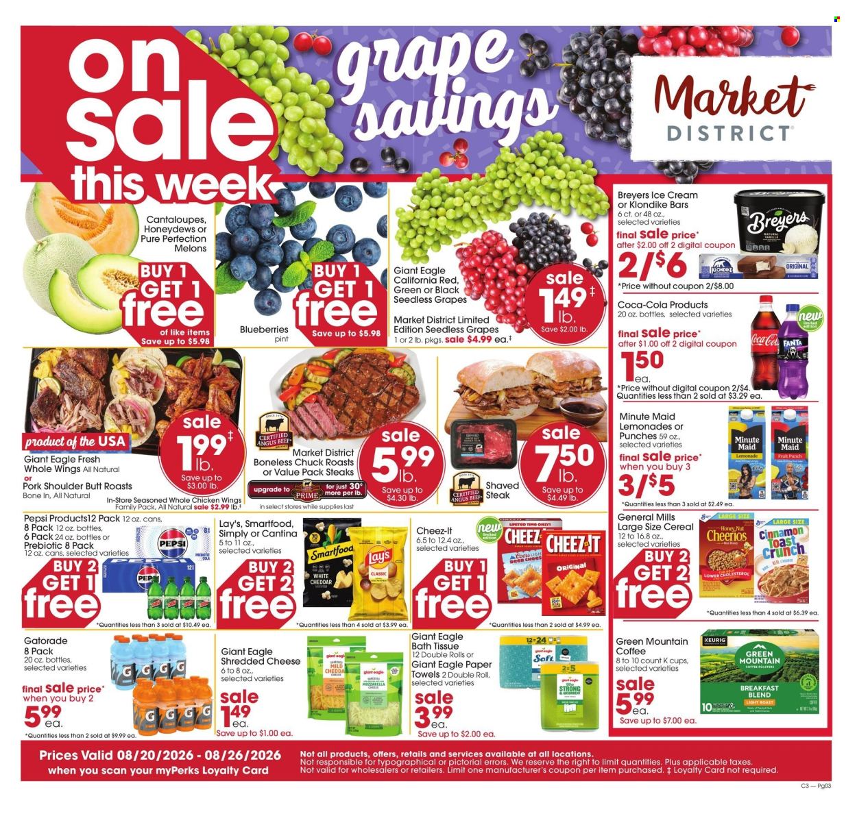 Giant Eagle ad  - 08.20.2026 - 08.26.2026. Page 1