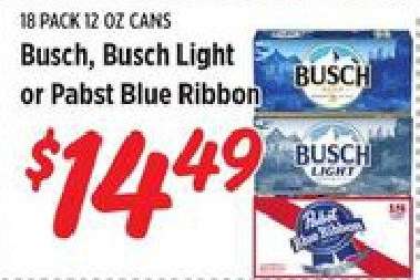 Busch, Busch Light or Pabst Blue Ribbon