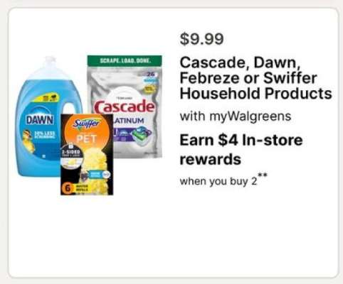 Cascade, Dawn, Febreze or Swiffer Household Products