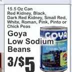 Goya Low Sodium Beans