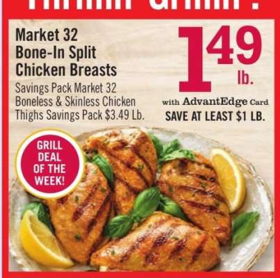 Market 32 Bone-In Split Chicken Breasts