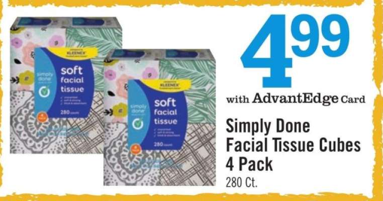 Simply Done Facial Tissue Cubes 4 Pack