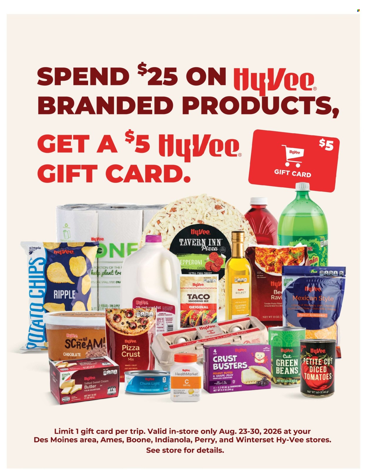 Hy-Vee ad  - 08.23.2026 - 08.30.2026. Page 1