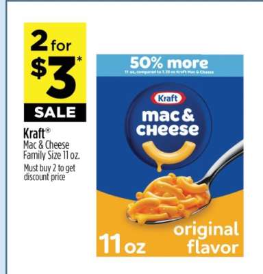 Kraft Mac & Cheese Family Size 11 oz.