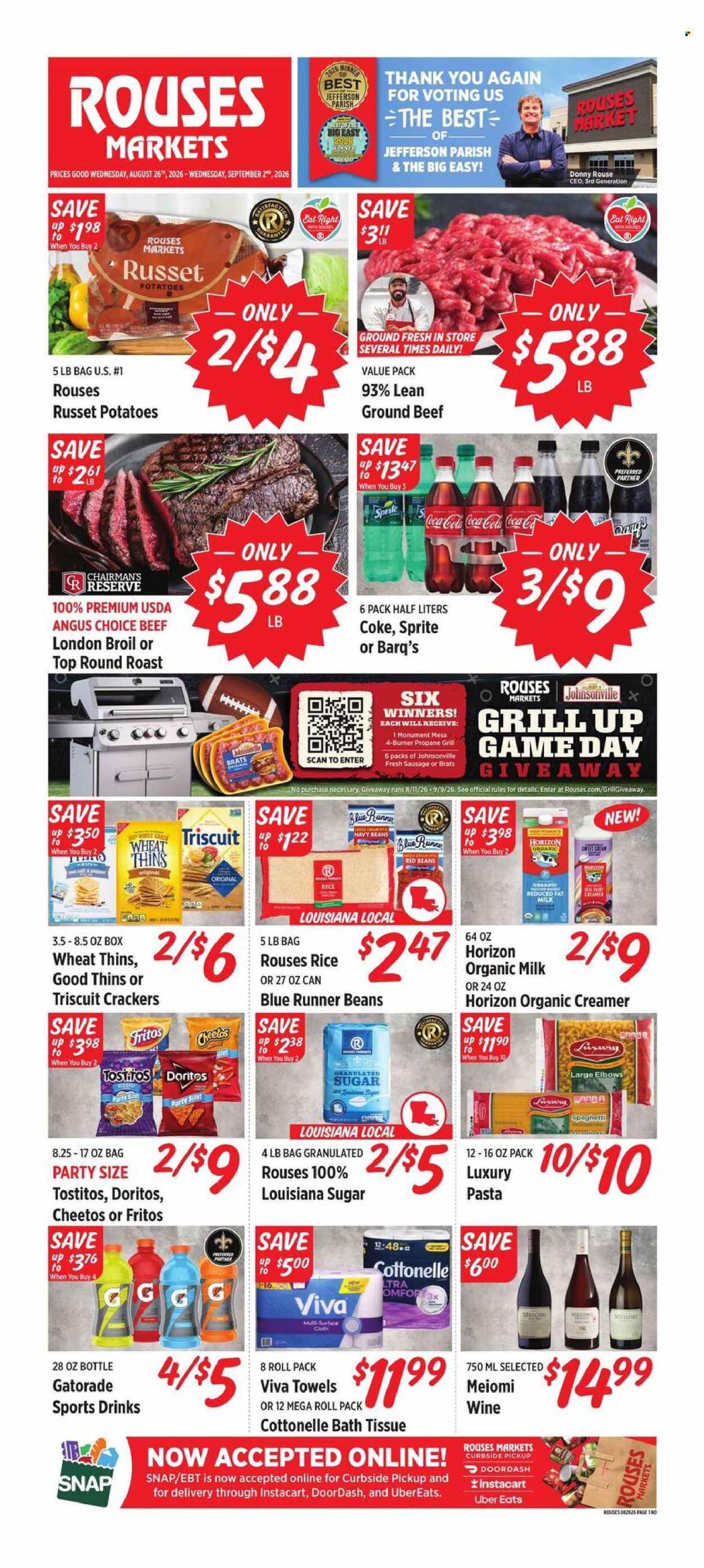 Rouses Markets ad  - 08.26.2026 - 09.02.2026. Page 1