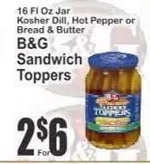 B&G Sandwich Toppers