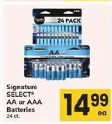 Signature Select AA or AAA Batteries