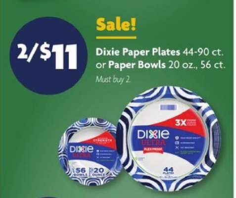 Dixie Paper Plates or Paper Bowls