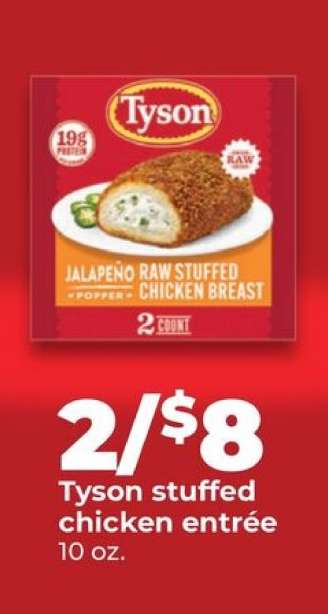 Tyson Stuffed Chicken Entrée
