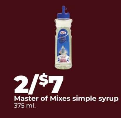 Master of Mixes simple syrup