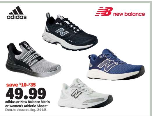 adidas or New Balance Men's or Women's Athletic Shoes