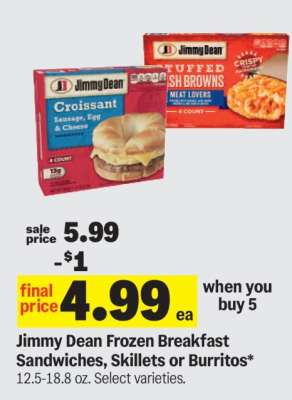 Jimmy Dean Frozen Breakfast*