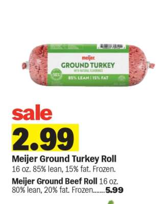 Meijer Ground Turkey Roll