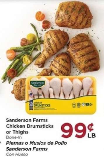 Sanderson Farms Chicken Drumsticks or Thighs