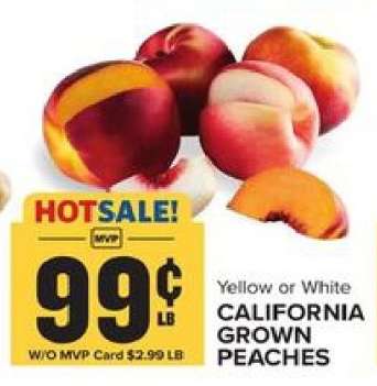 CALIFORNIA GROWN PEACHES