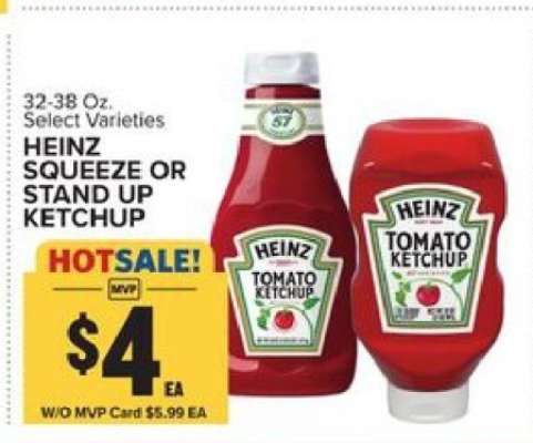 HEINZ SQUEEZE OR STAND UP KETCHUP
