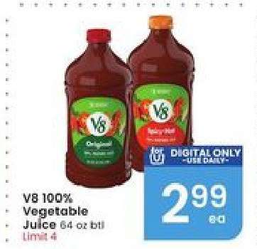 V8 100% Vegetable Juice