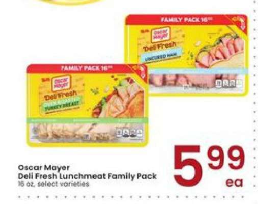 Oscar Mayer Deli Fresh Lunchmeat Family Pack