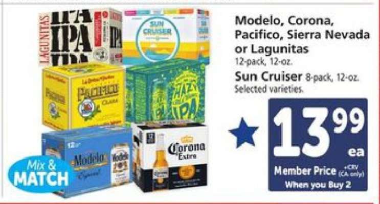 Modelo, Corona, Pacifico, Sierra Nevada or Lagunitas