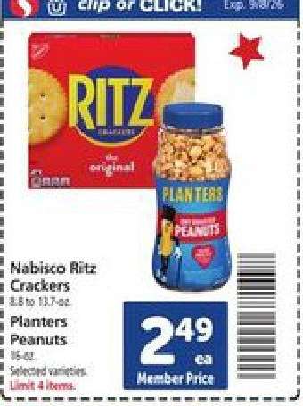 Nabisco Ritz Crackers / Planters Peanuts