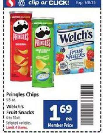 Pringles Chips / Welch's Fruit Snacks