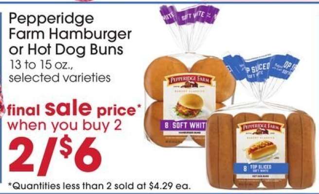 Pepperidge Farm Hamburger or Hot Dog Buns