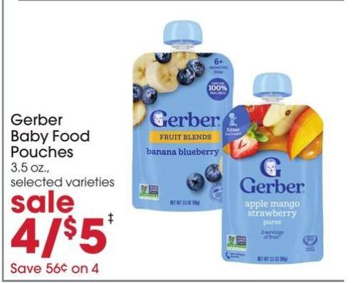 GERBER BABY FOOD POUCHES