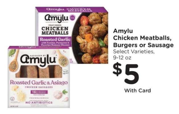 Amylu Chicken Meatballs, Burgers or Sausage