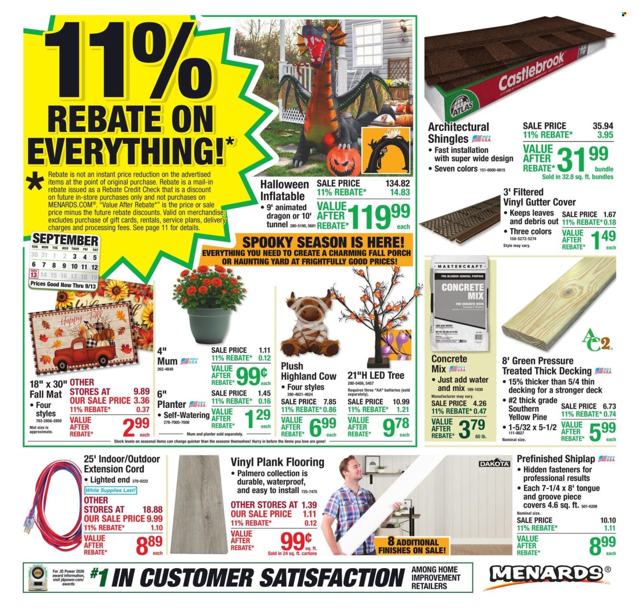 Menards ad  - 09.03.2026 - 09.13.2026. Page 1