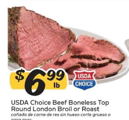 USDA Choice Beef Boneless Top Round London Broil or Roast