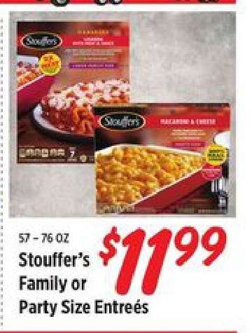 Stouffer's Family or Party Size Entrées