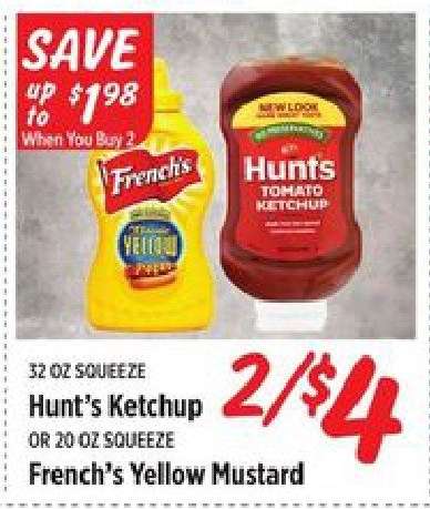 Hunt's Ketchup or French's Yellow Mustard