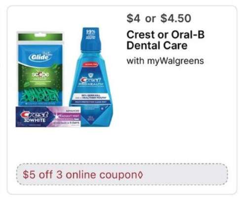Crest or Oral-B Dental Care