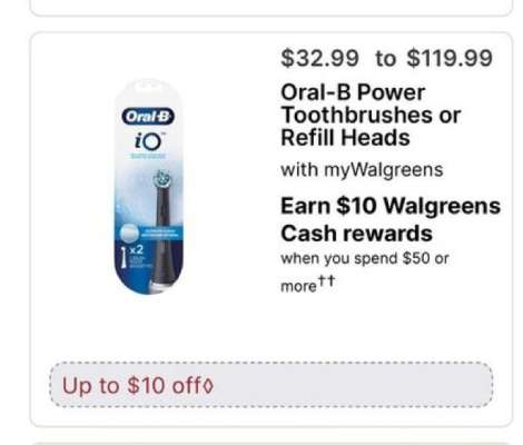 Oral-B Power Toothbrushes or Refill Heads