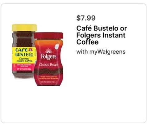 Café Bustelo or Folgers Instant Coffee