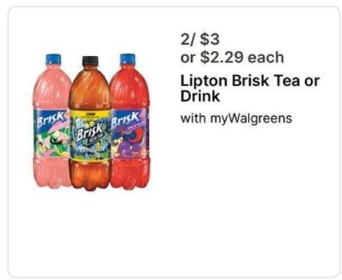 Lipton Brisk Tea or Drink