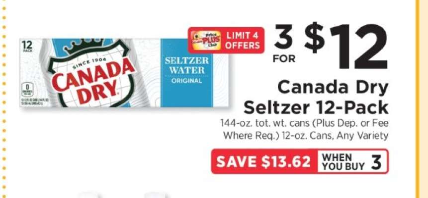 Canada Dry Seltzer 12-Pack