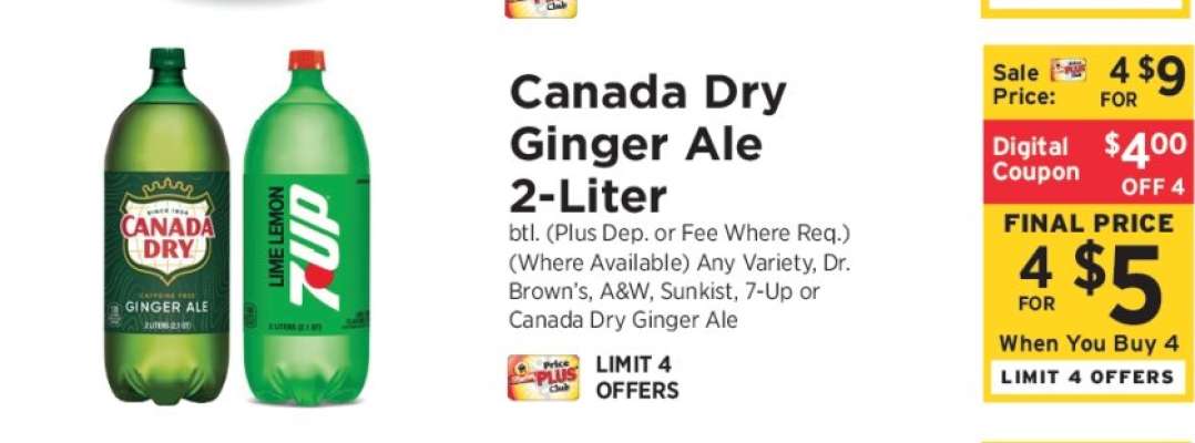 Canada Dry Ginger Ale 2- liter