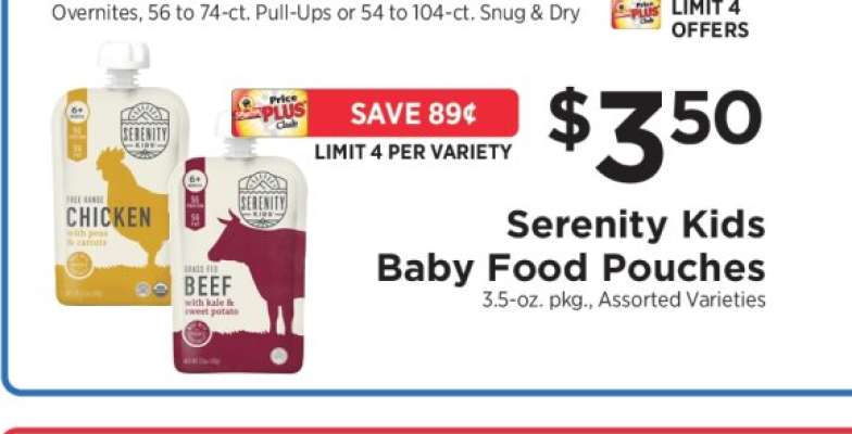 Serenity Kids Baby Food Pouches