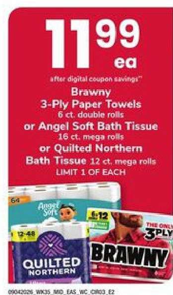 Brawny, Angel Soft, or Quilted Northern