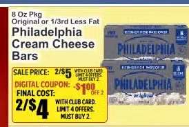 Philadelphia Cream Cheese Bars