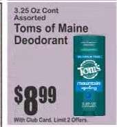 Toms of Maine Deodorant