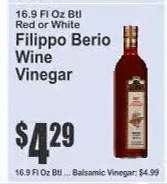 Filippo Berio Wine Vinegar